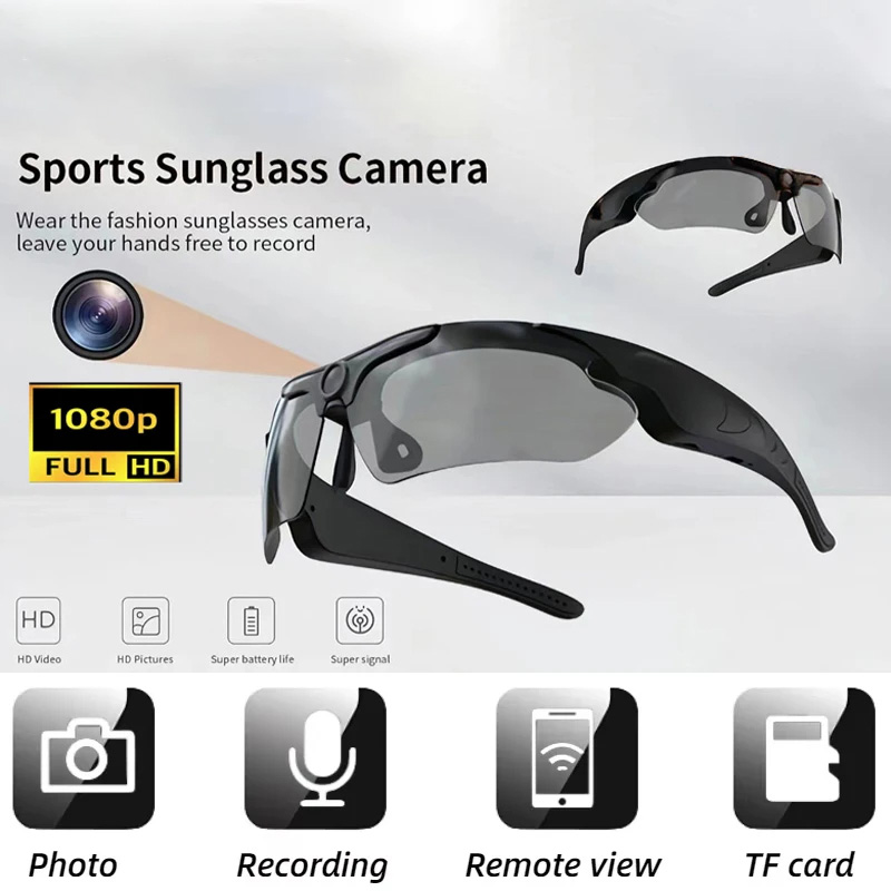Home Security Cameras - กล้อง HD 1080P แว่นตาอัจฉริยะ กล้องขนาดเล็ก กล้องติดจักรยาน