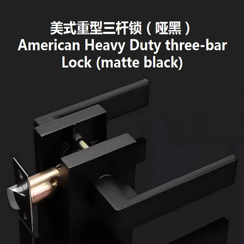 Home Security Bars - มือจับประตูห้องแบบไม่มีกุญแจ รุ่นอเมริกัน แข็งแรงทนทาน พร้อมระบบล็อคแบบสามช่อง - ใช้งานง่าย