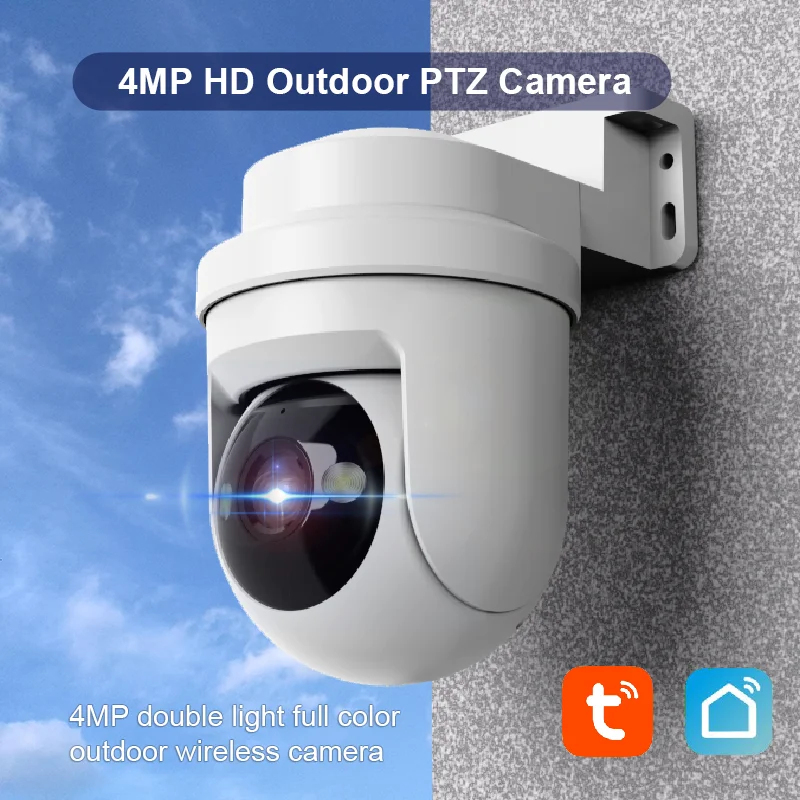 Home Security Online - กล้องวงจรปิดอัจฉริยะ 4MP Tuya ไร้สาย Wifi IP