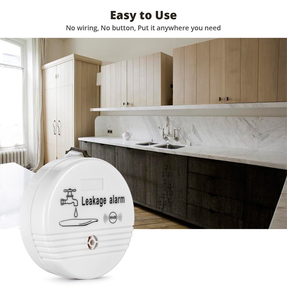 Home Security Kitchener - Fuers เครื่องตรวจจับน้ํารั่ว ALARM Sensitive รั่วและหยดแจ้งเตือน 90dB