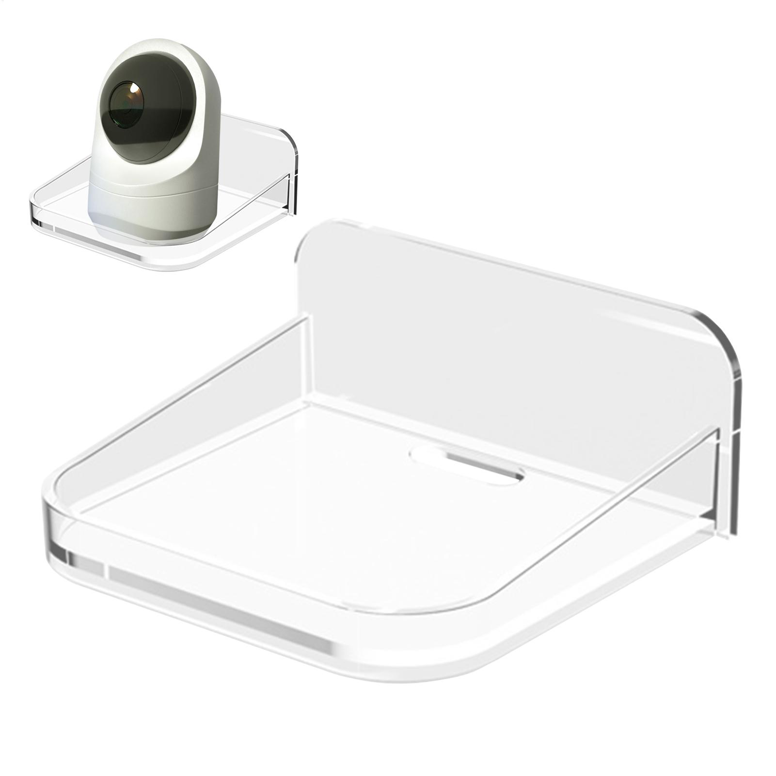 Home Security For Renters - ชั้นวางติดผนังขนาดเล็ก ชั้นวางติดผนังขนาดจิ๋ว ที่ยึดกล้องวงจรปิด ชั้นวางแบบลอยตัวสำหรับหน้าต่าง อพาร์ทเมนท์ ห้องเช่า