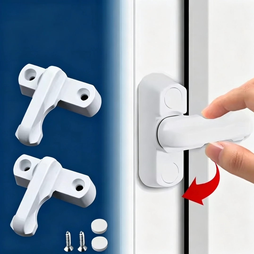 Home Security Bars - ชุดล็อคประตูหน้าต่างแบบใช้แทนกันได้สำหรับระเบียงบ้าน พร้อมบาร์นิรภัย มือจับ และกลอนล็อค