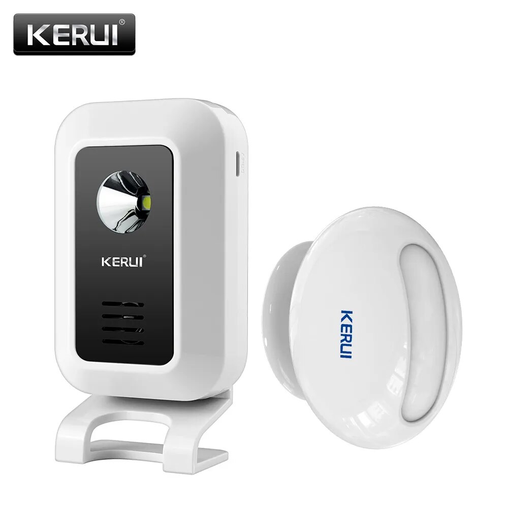 Home Security Lights - Kerui เซ็นเซอร์ตรวจจับความเคลื่อนไหวต้อนรับ M7, สัญญาณเตือน32เพลงกริ่งประตูบ้านไร้สายไฟ LED กลางคืนประตูหน้าต่างร้านค้า