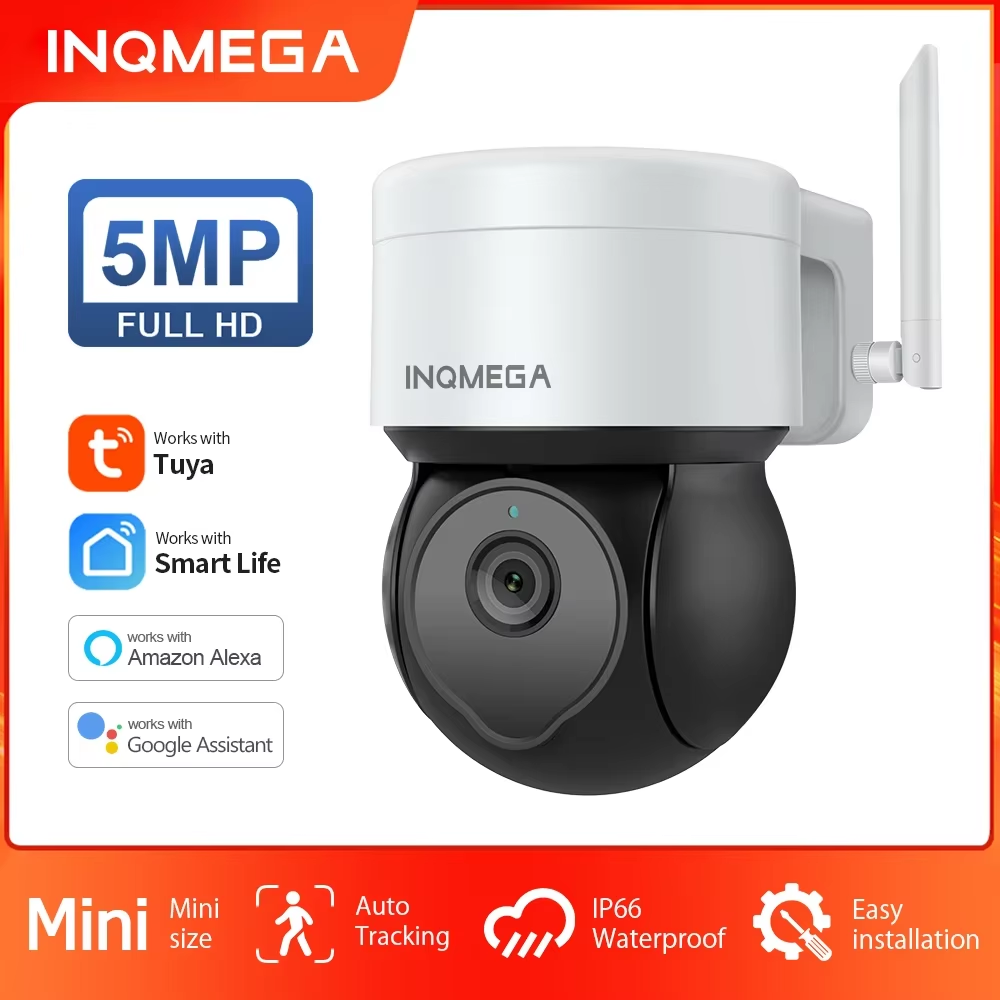 Home Yard Security Cameras - INQMEGA 5MP Tuya กล้อง PTZ กลางแจ้ง