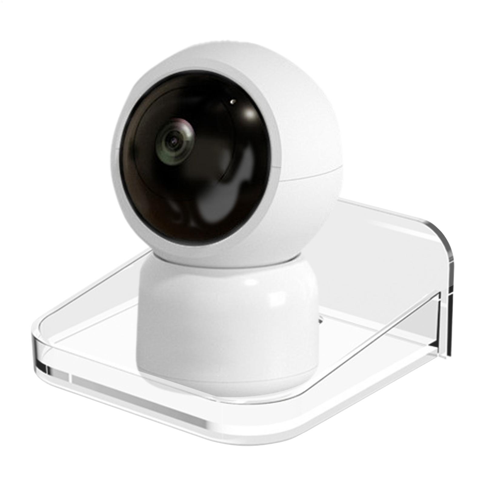 Home Security For Renters - ชั้นวางติดผนังขนาดเล็ก ชั้นวางติดผนังขนาดจิ๋ว ที่ยึดกล้องวงจรปิด ชั้นวางแบบลอยตัวสำหรับหน้าต่าง อพาร์ทเมนท์ ห้องเช่า