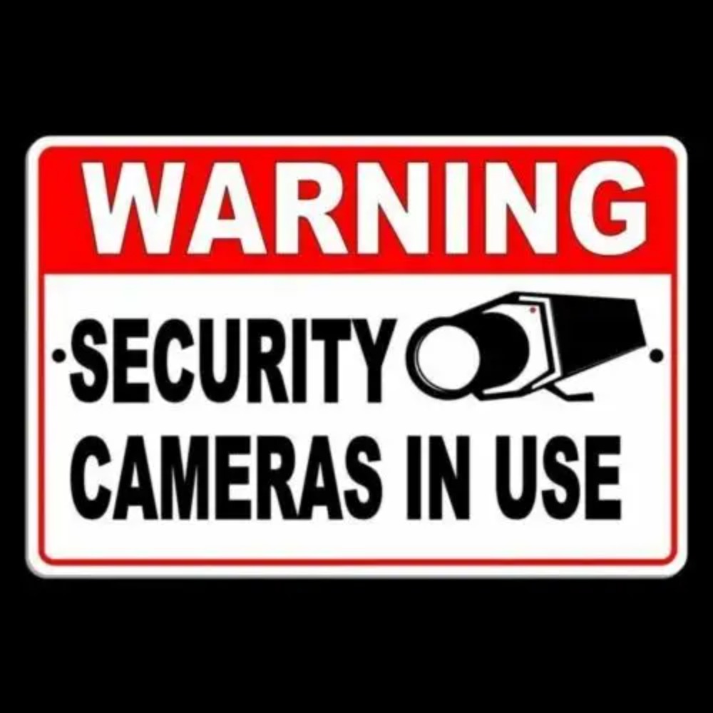 Home Yard Security Cameras - กล้องวงจรปิดที่ใช้งานอยู่ ป้ายเตือน ป้ายโลหะ ประกาศการเฝ้าระวัง ของตกแต่งผนัง สำหรับบ้าน