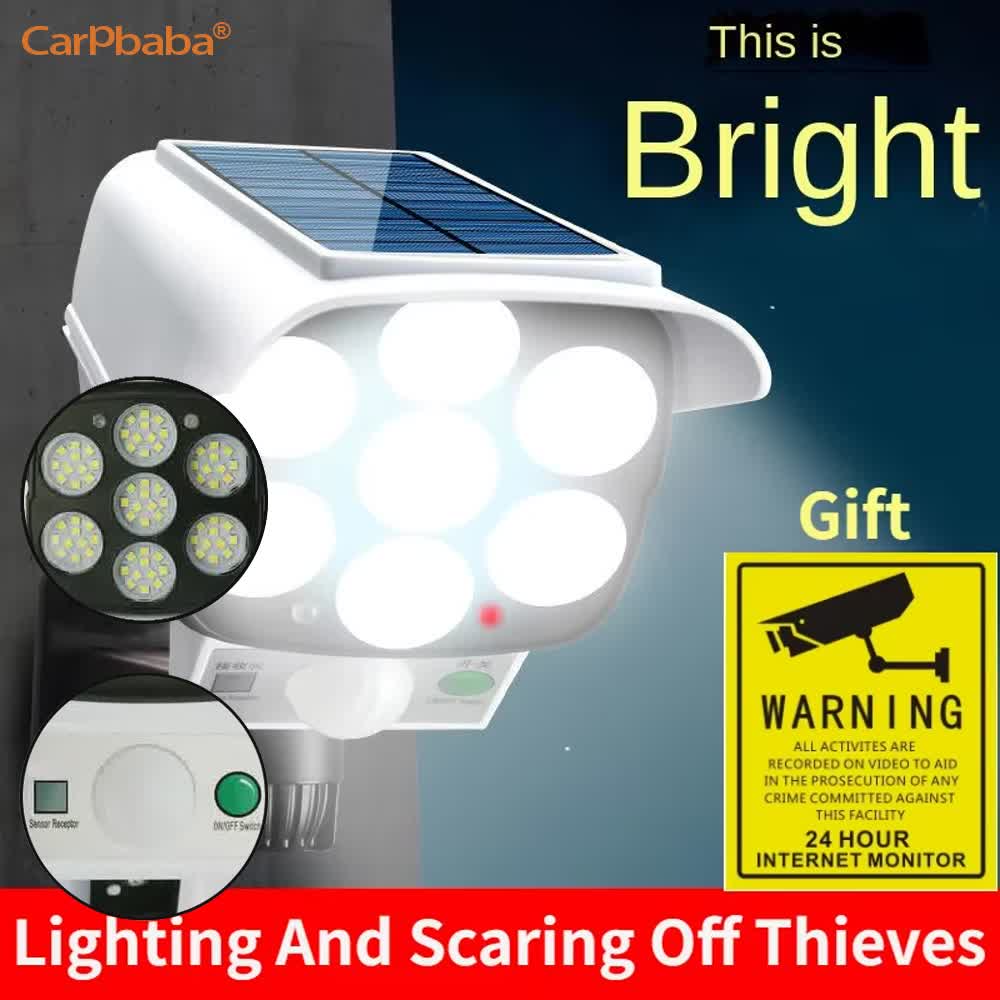 Home Security Lights - กลางแจ้งพลังงานแสงอาทิตย์ Light Motion Sensor กล้อง Dummy