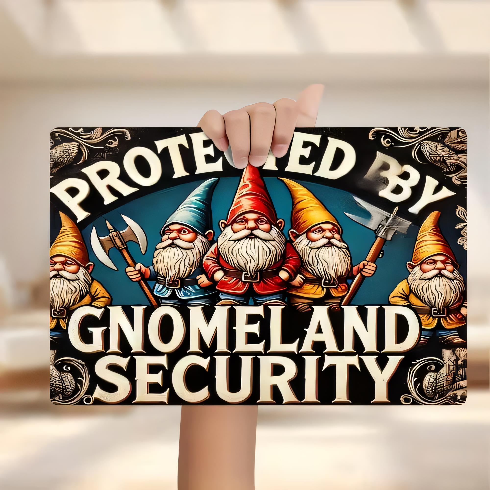 ป้ายโลหะตกแต่งผนังลาย Gnome La - Home Security Bars บทวิจารณ์และราคา
