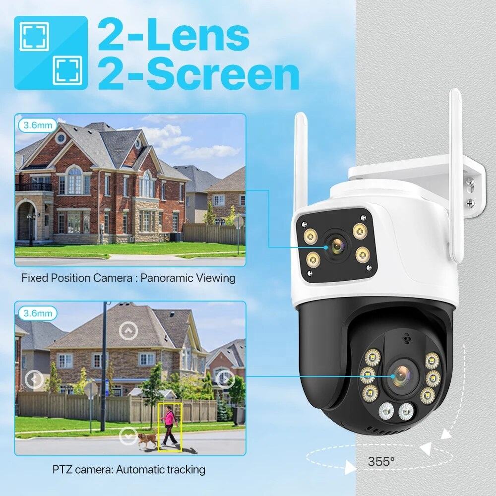 กล้องวงจรปิด WiFi PTZ ความละเอ - Home Yard Security Cameras บทวิจารณ์และราคา