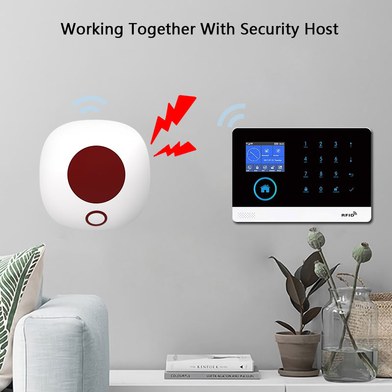ในร่ม 433MHz ไซเรนไร้สาย Stand - Home Security Lights บทวิจารณ์และราคา