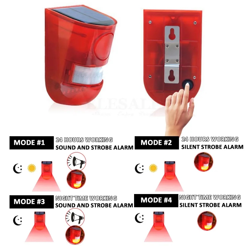 ไฟเตือนกันน้ำพลังงานแสงอาทิตย์ - Home Security Lights บทวิจารณ์และราคา