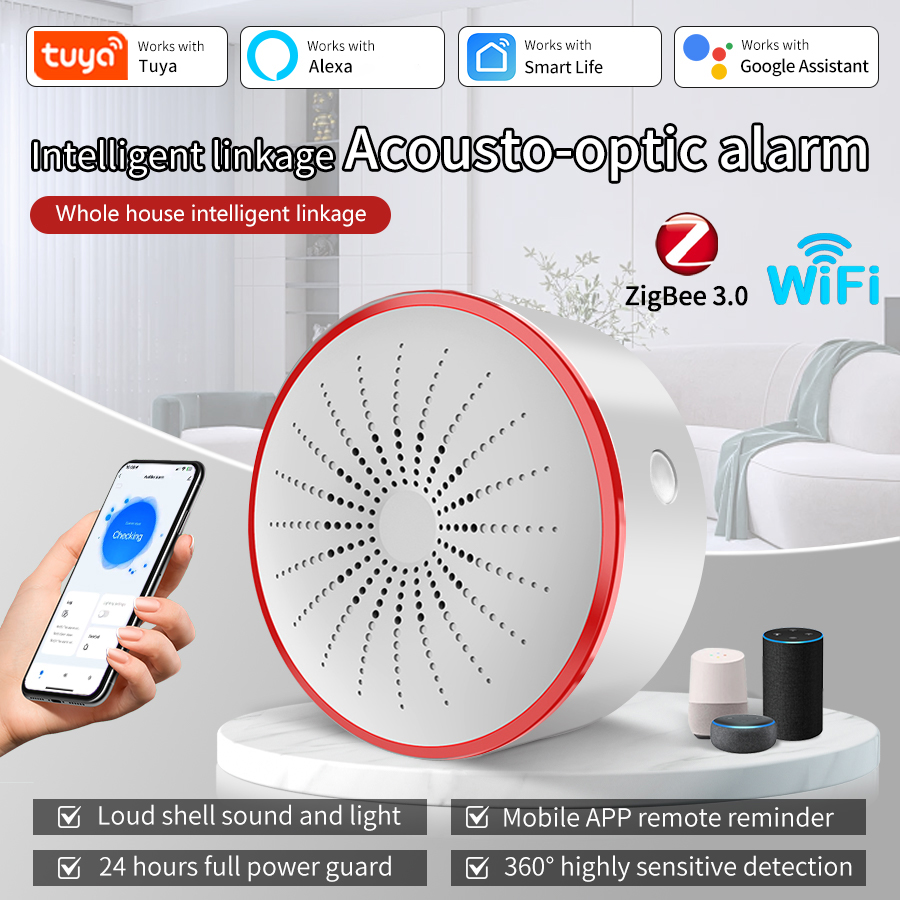 ทูย่า ไวไฟ ซิกบีไซเรนเตือนภัยอ - Home Security Lights บทวิจารณ์และราคา