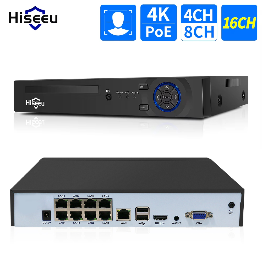Hiseeu 4CH 10CH 16CH 4K 8MP 5M - Home Security Cameras บทวิจารณ์และราคา
