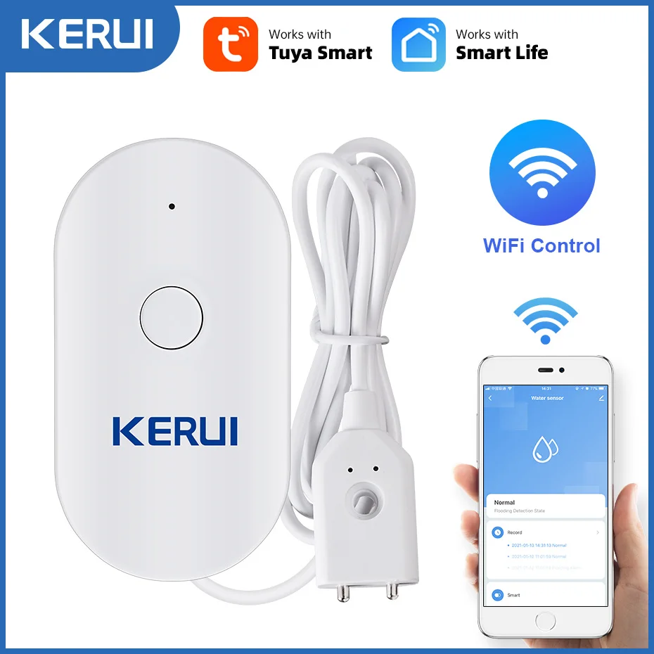 KERUI WiFi Water Sensor สมาร์ท - Home Security Kitchener บทวิจารณ์และราคา