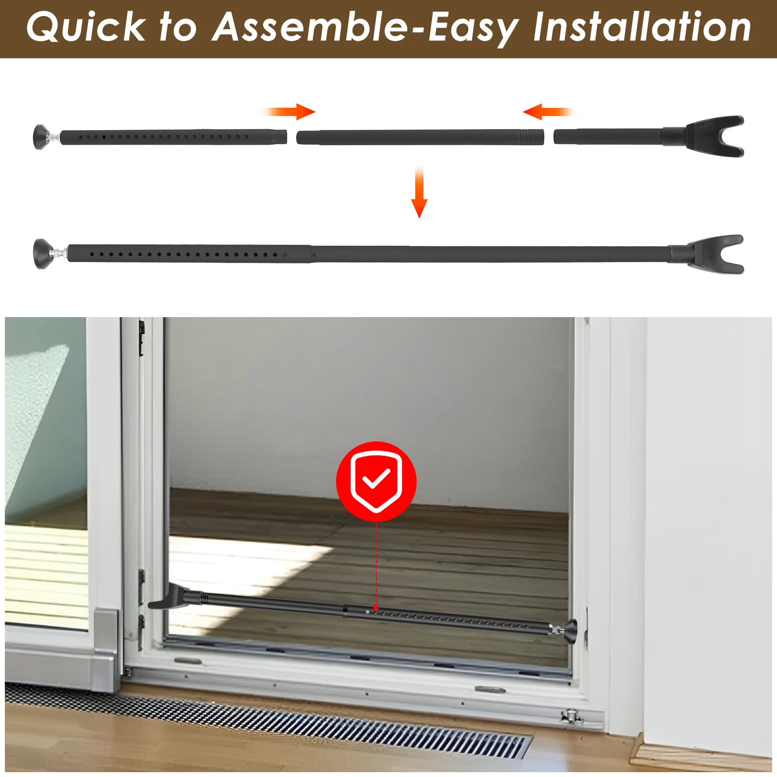 บาร์ล็อคประตูบานเลื่อน 44-55 น - Home Security Bars บทวิจารณ์และราคา