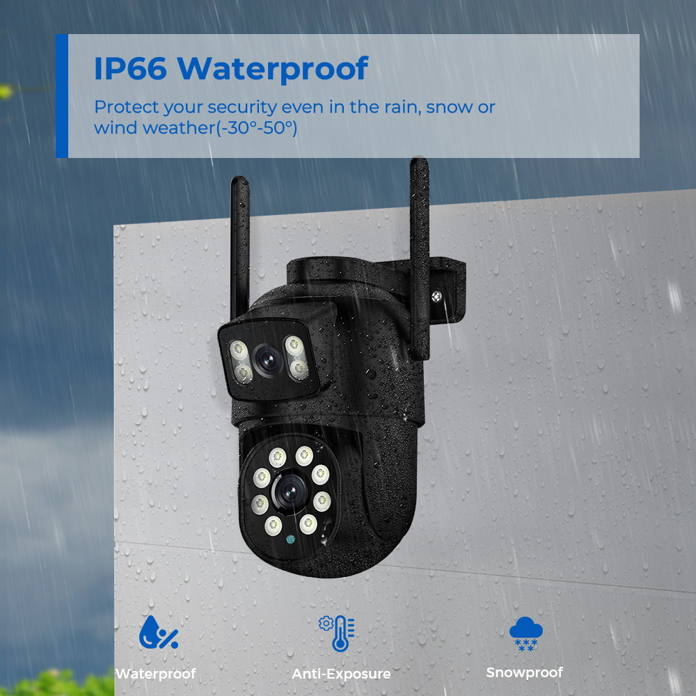 กล้องวงจรปิดภายนอกอาคาร 8MP 4K - Home Yard Security Cameras บทวิจารณ์และราคา
