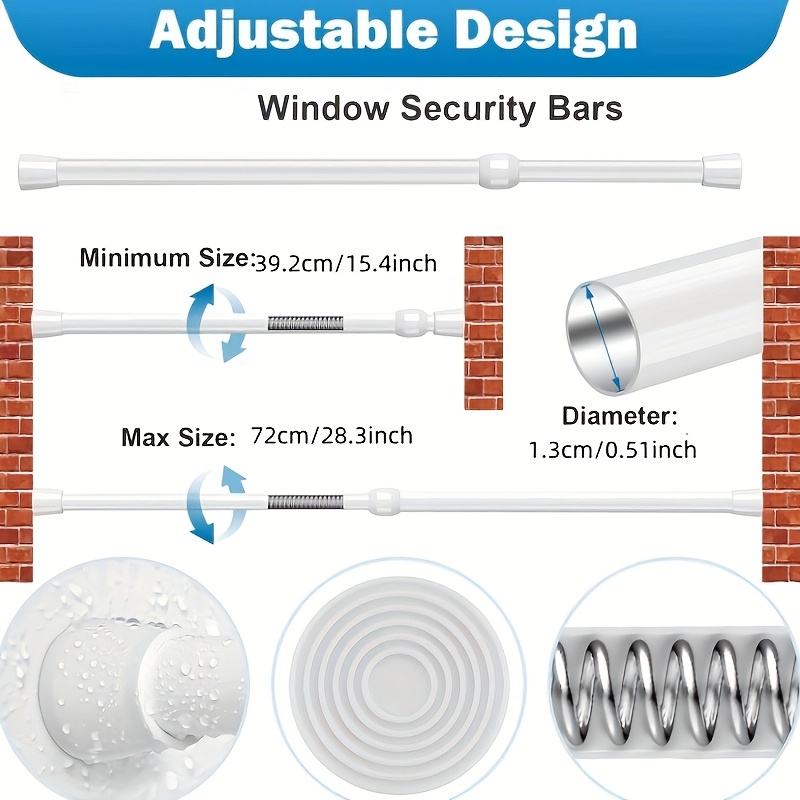บาร์นิรภัยแบบปรับได้ ทำจากโลหะ - Home Security Bars บทวิจารณ์และราคา