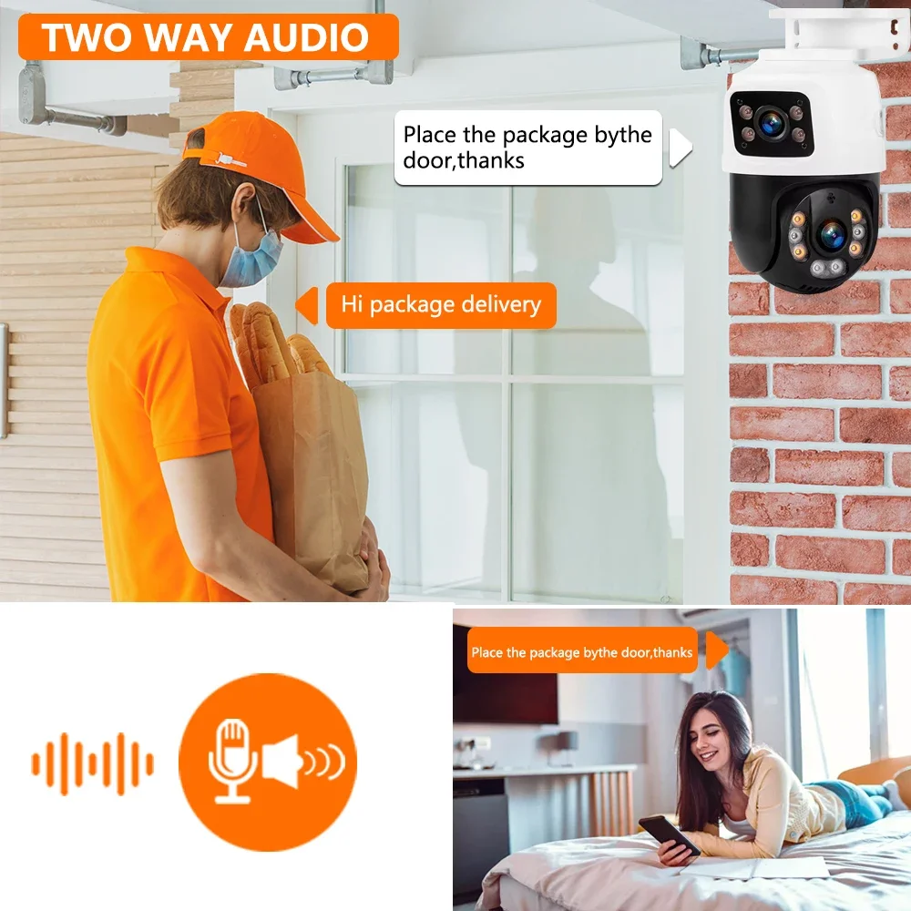 กล้องวงจรปิดภายนอกอาคาร 8MP PO - Home Yard Security Cameras บทวิจารณ์และราคา