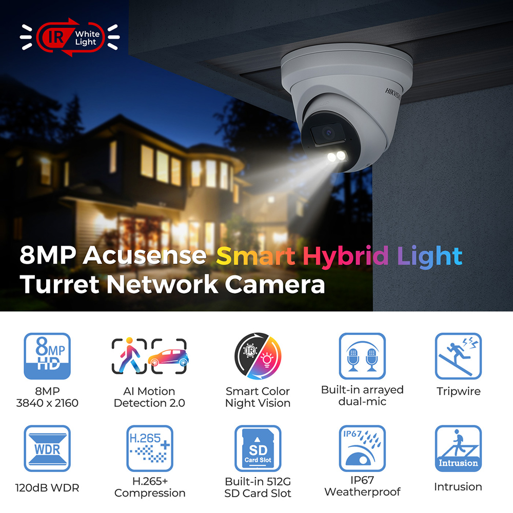 Hikvision DS-2CD2383G2-LI2U 8M - Home Security Online บทวิจารณ์และราคา