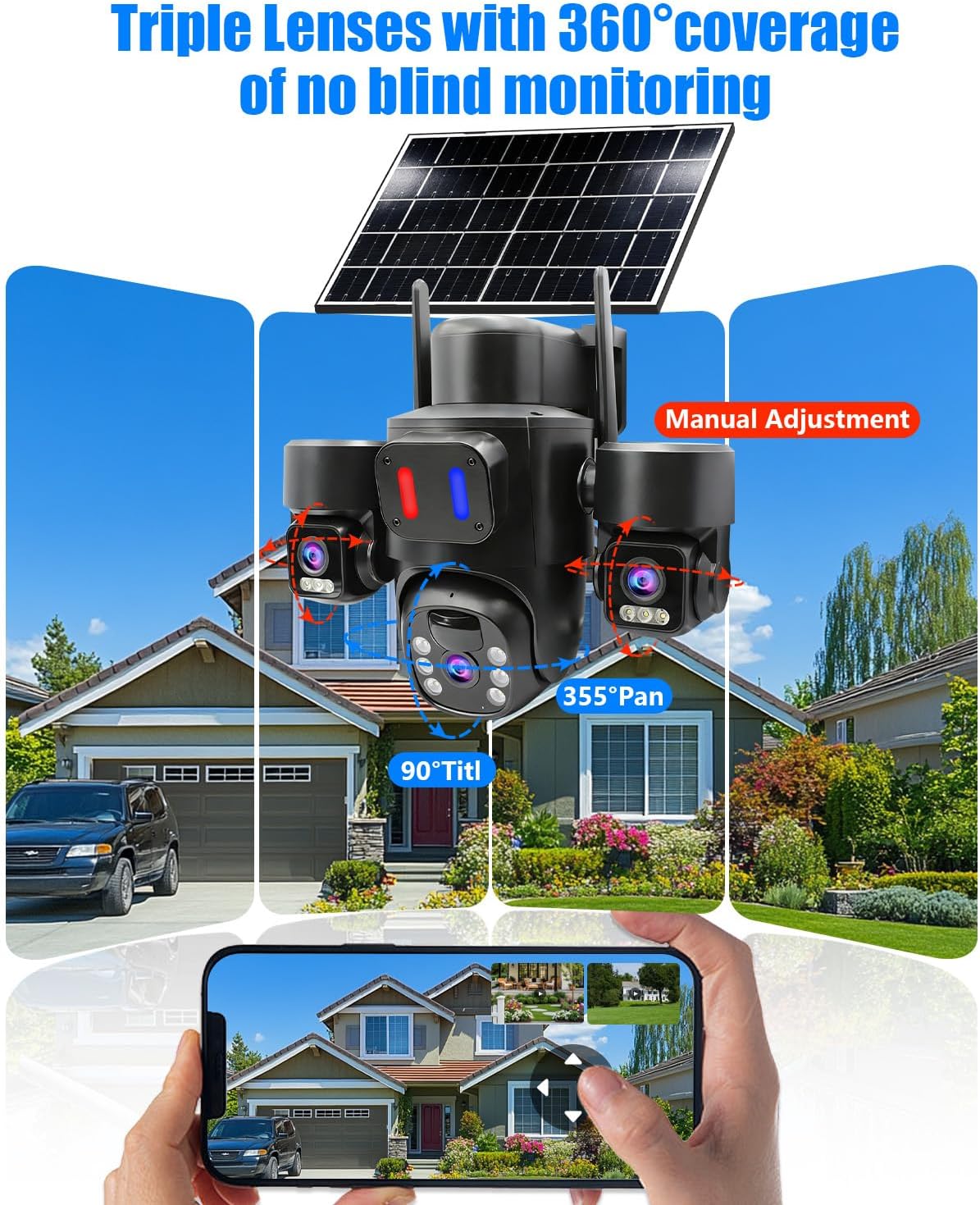กล้องรักษาความปลอดภัยพลังงานแส - Home Yard Security Cameras บทวิจารณ์และราคา