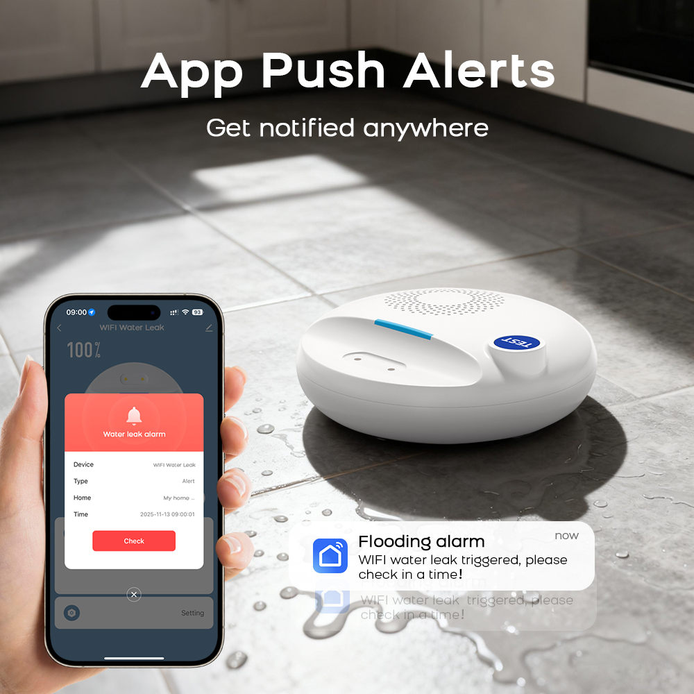 ระบบตรวจจับน้ำรั่วอัจฉริยะ WiF - Home Security Kitchener บทวิจารณ์และราคา